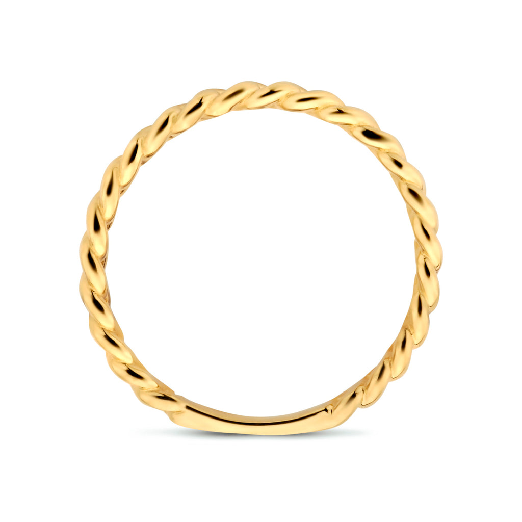 Ring schakel 14k geelgoud