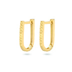 Klapoorringen gediamanteerd 14k geelgoud