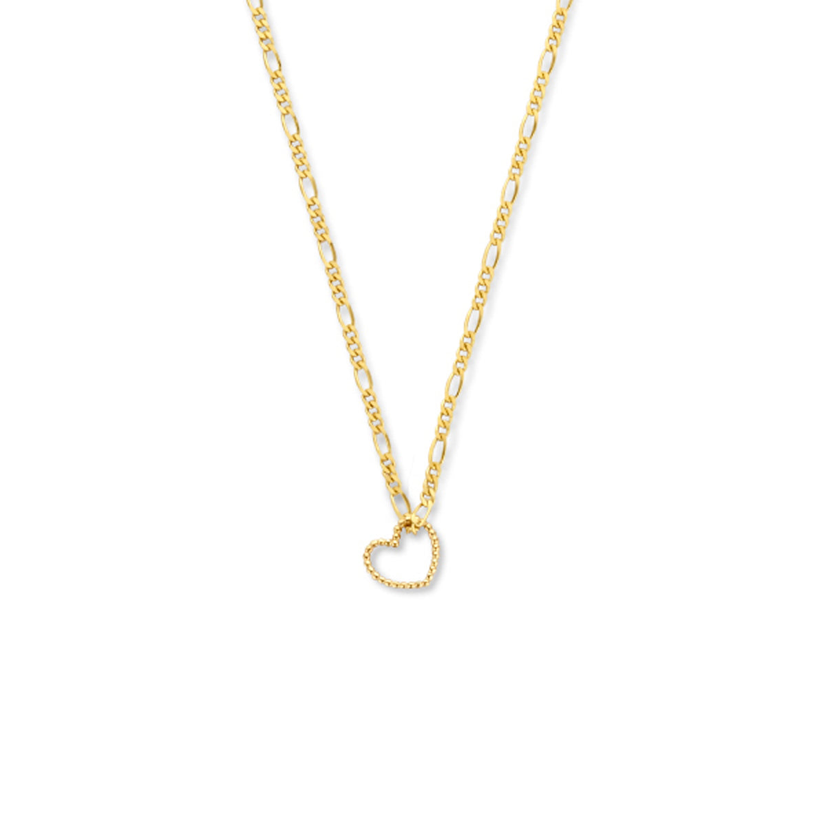 Collier hart 42 cm 14k geelgoud