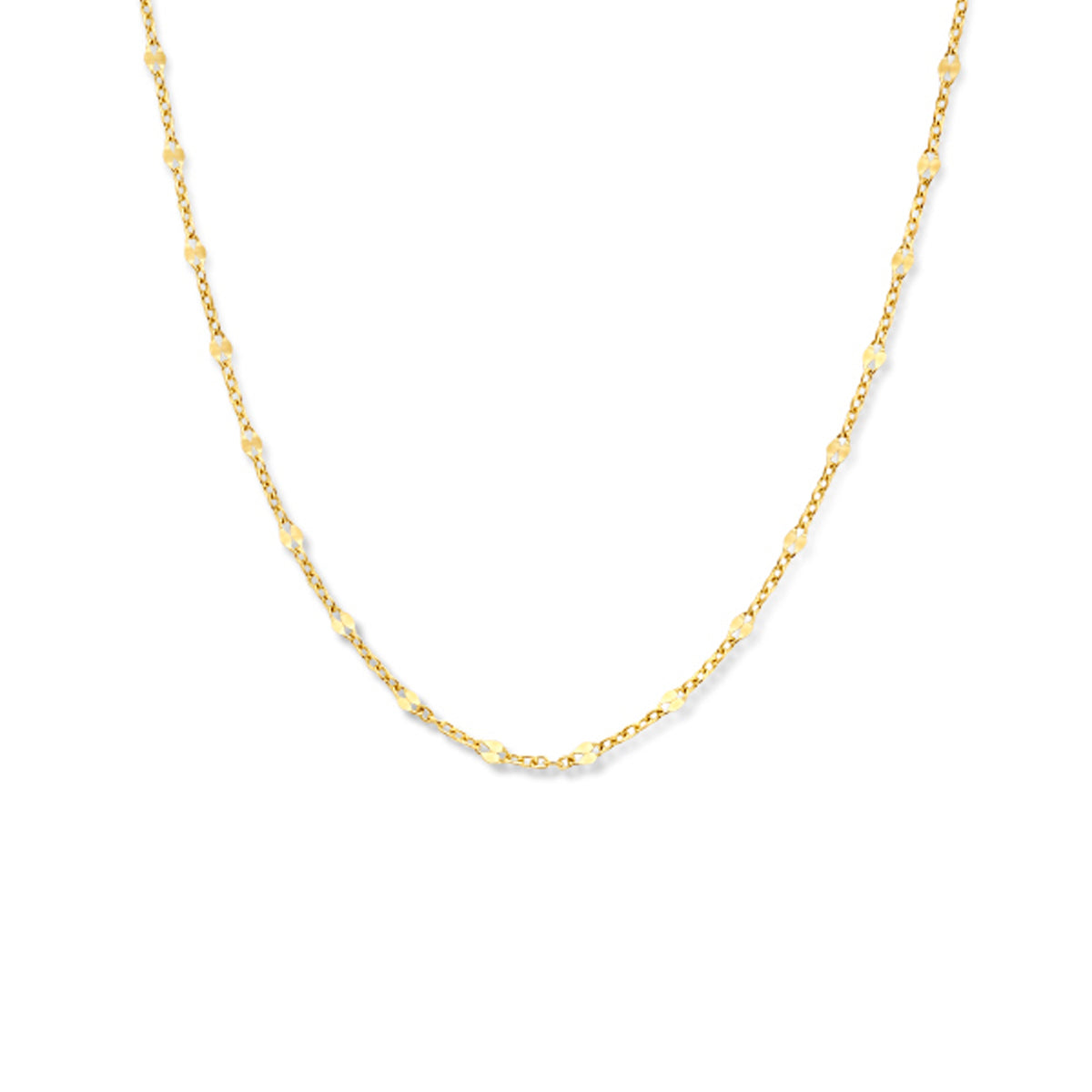 Collier anker met tussenstuk 40 - 42 - 44 cm 14k geelgoud