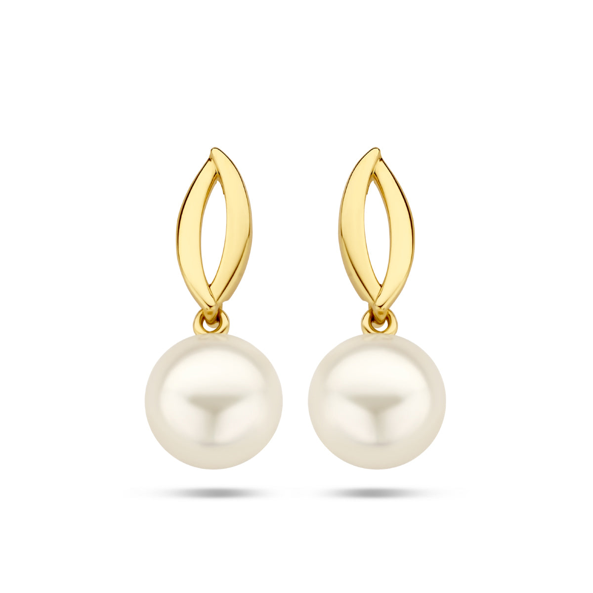 Oorhangers parel 14k geelgoud