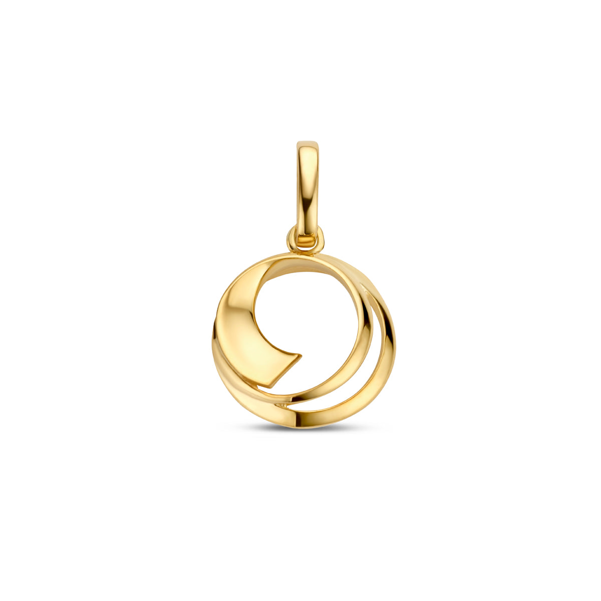 Hanger rondje 14k geelgoud