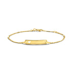 Graveerarmband hart plaat 5,0 mm 14k geelgoud