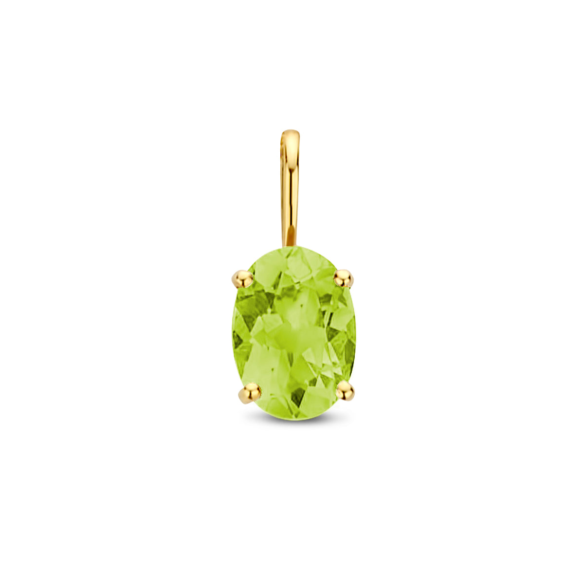 Hanger peridot 14k geelgoud