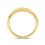 Ring poli/mat 14k geelgoud