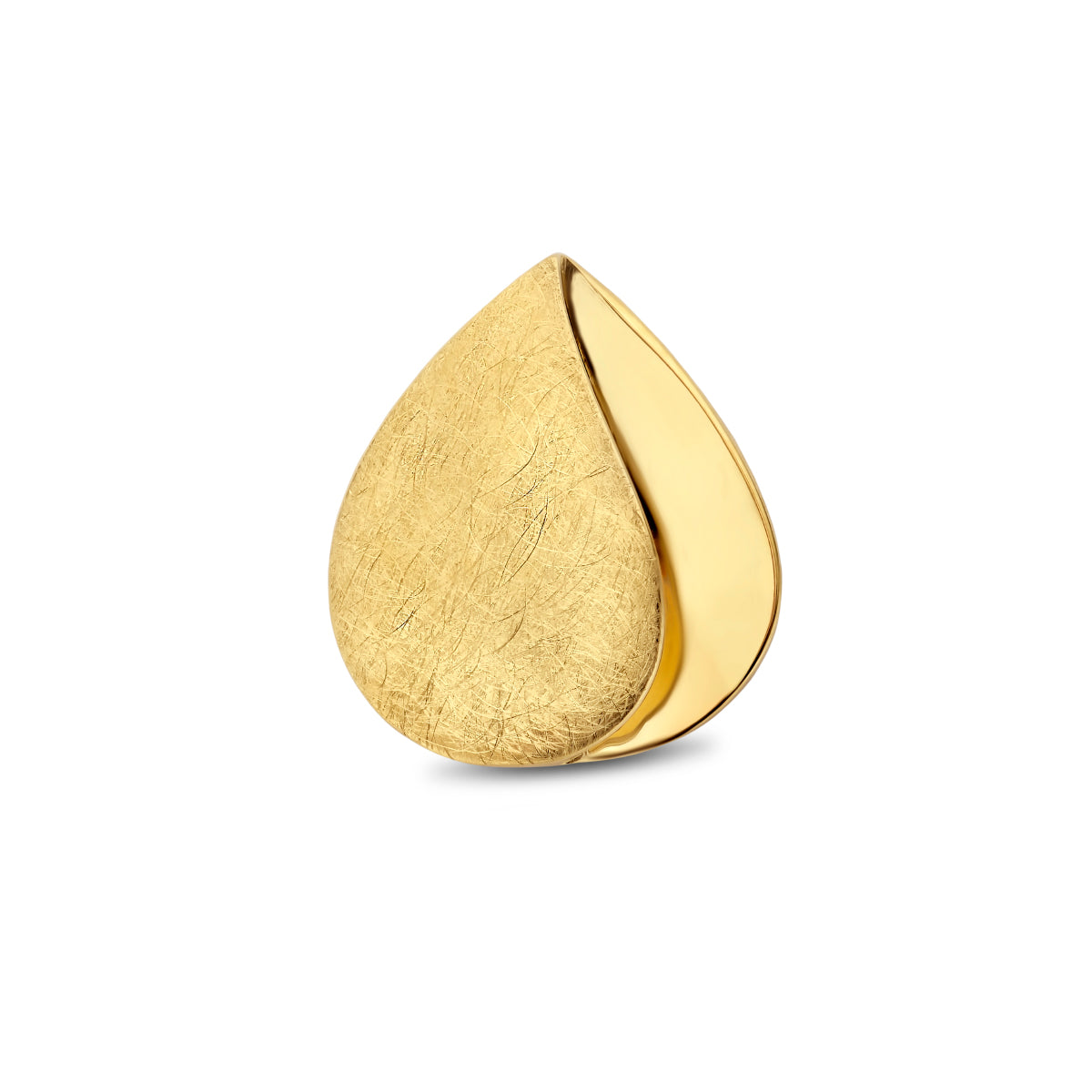 Hanger poli/mat 14k geelgoud