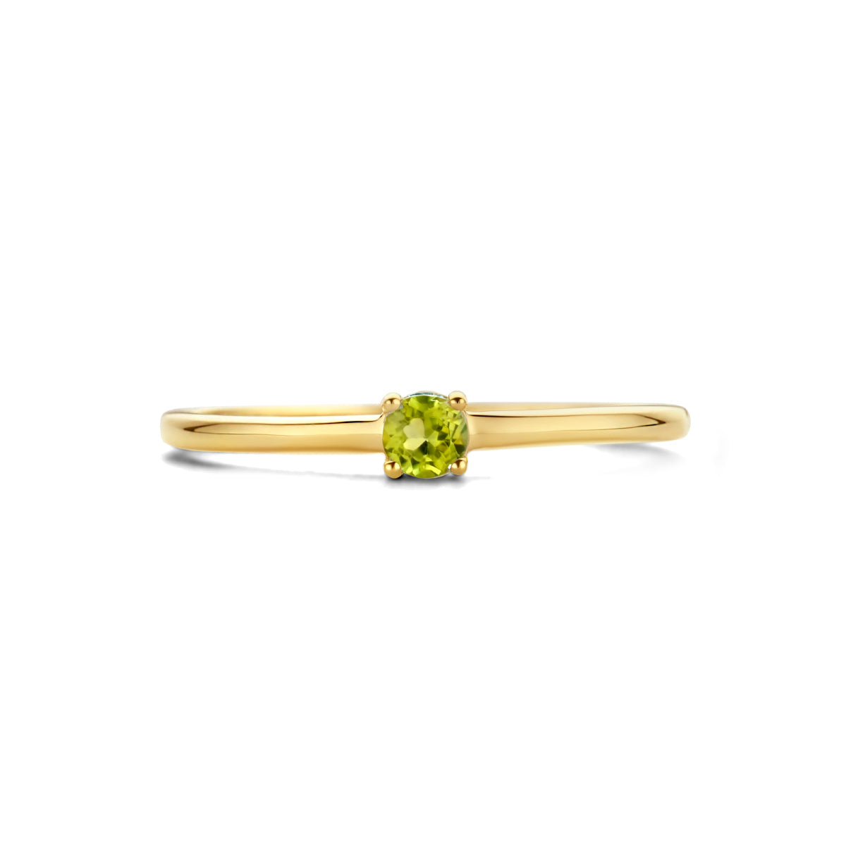 Ring met geboortesteen peridot augustus 14k geelgoud