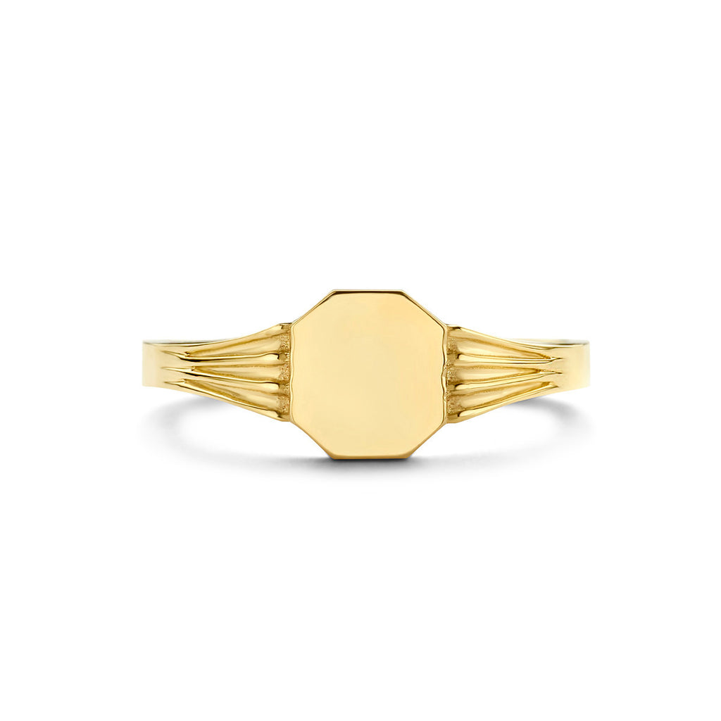Graveerring 14k geelgoud