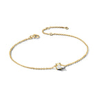 Armband met geboortesteen 15,5 - 17 - 18,5 cm 14k geelgoud
