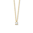 Collier met geboortesteen 40 - 42 - 44 cm 14k geelgoud