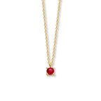 Collier met geboortesteen 40 - 42 - 44 cm 14k geelgoud