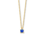 Collier met geboortesteen 40 - 42 - 44 cm 14k geelgoud