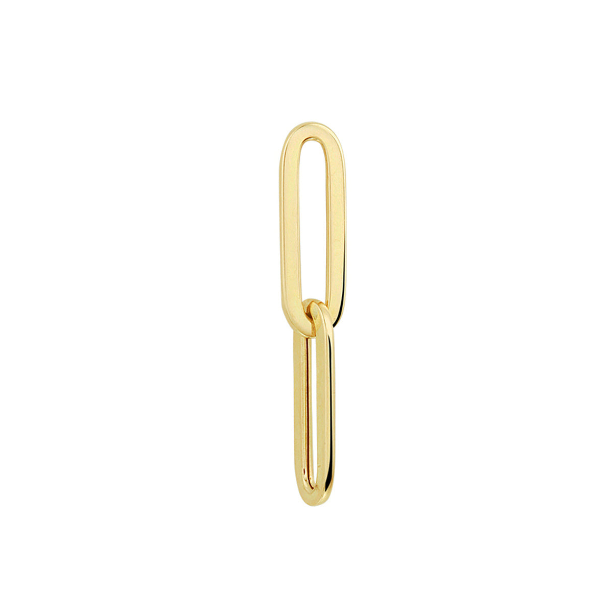 Oorhanger paperclip per stuk 14k geelgoud