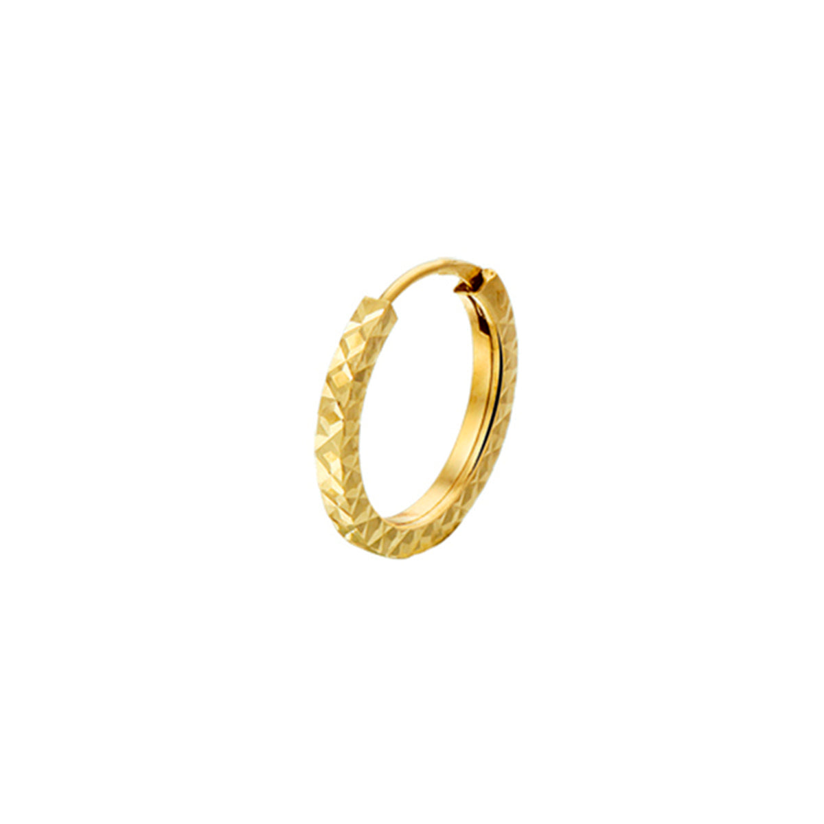 Oorring 1,2 mm gediamanteerd per stuk 14k geelgoud