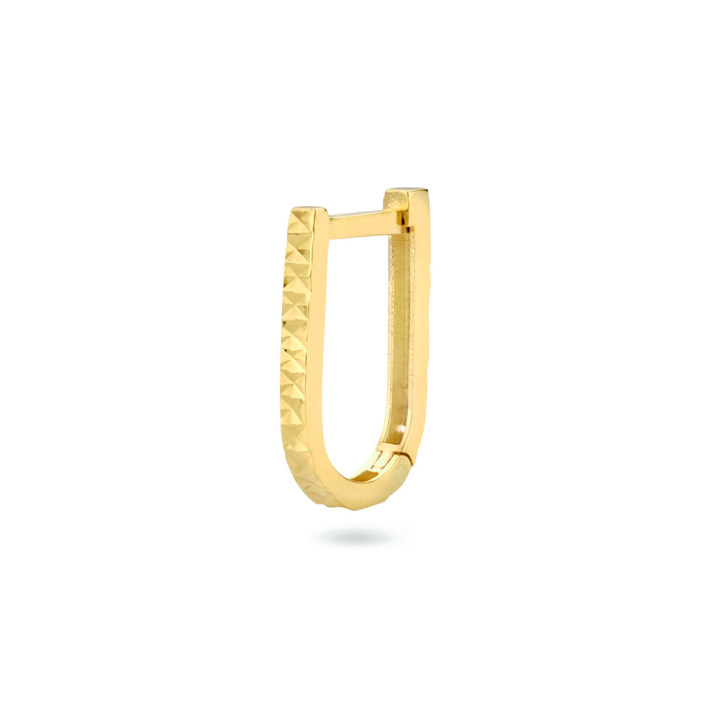 Klapoorring gediamanteerd per stuk 14k geelgoud