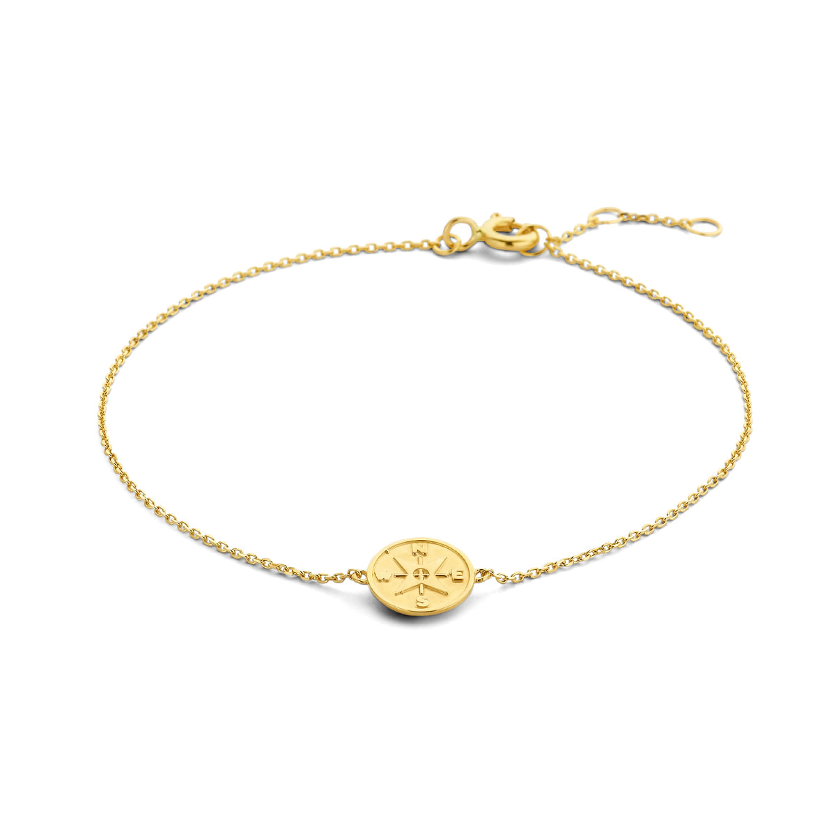 Armband kompas 16 - 17 - 18 cm 14k geelgoud