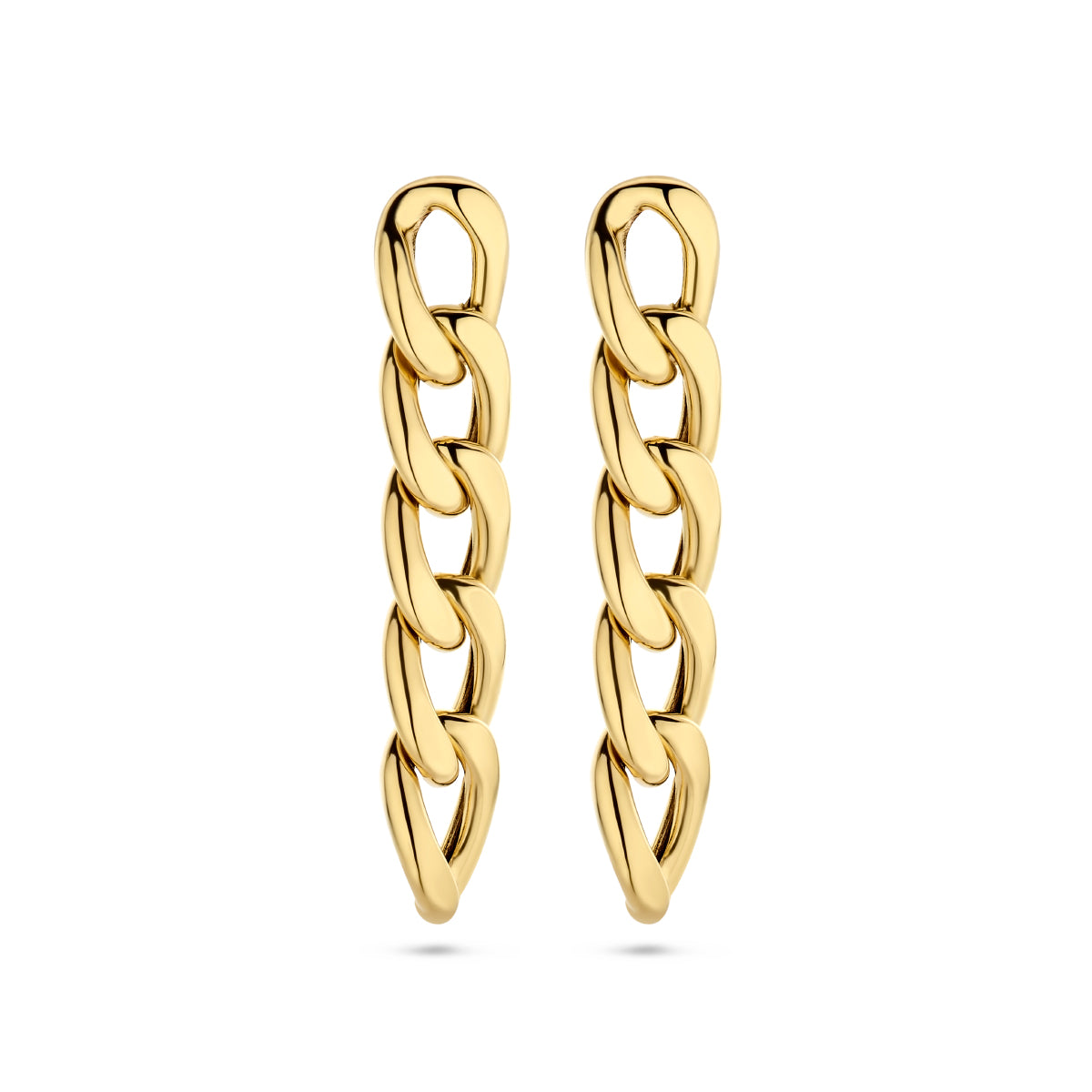 Oorhangers gourmette 14k geelgoud