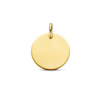 Graveerhanger rond 14k geelgoud