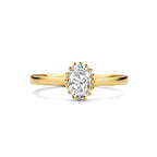 Ring zirkonia 14k geelgoud