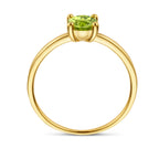 Ring peridot 14k geelgoud