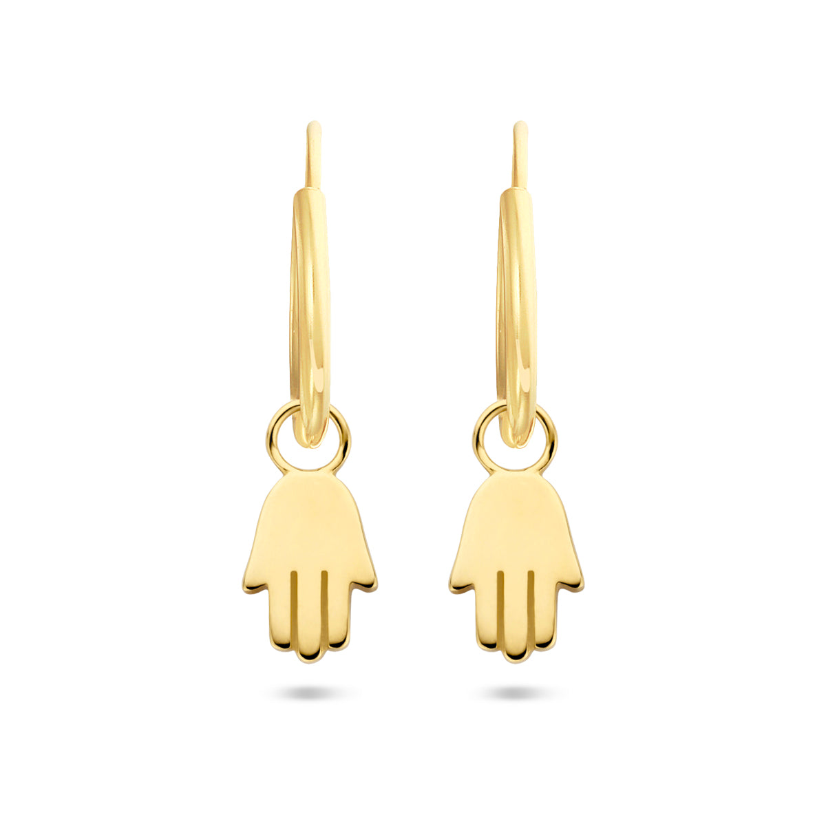 Oorringen handje van fatima 14k geelgoud