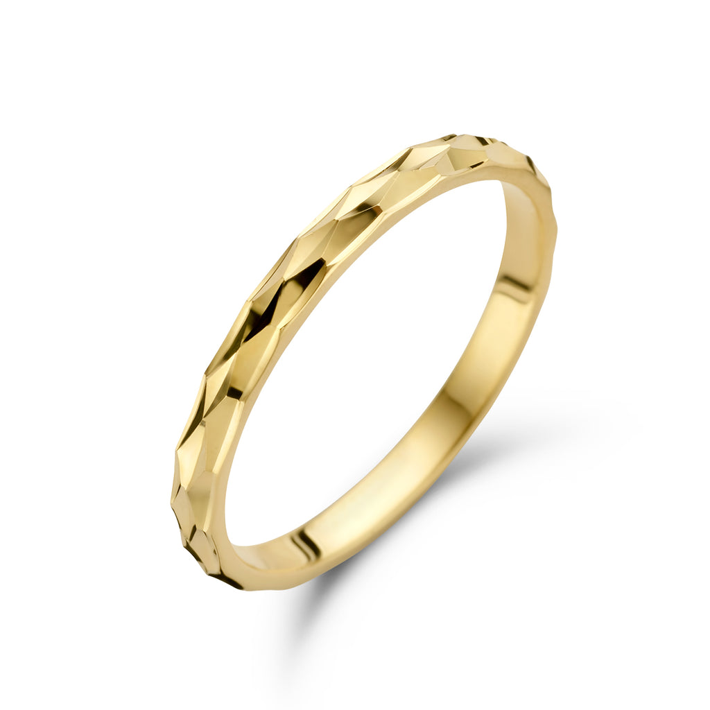 Ring gediamanteerd 14k geelgoud