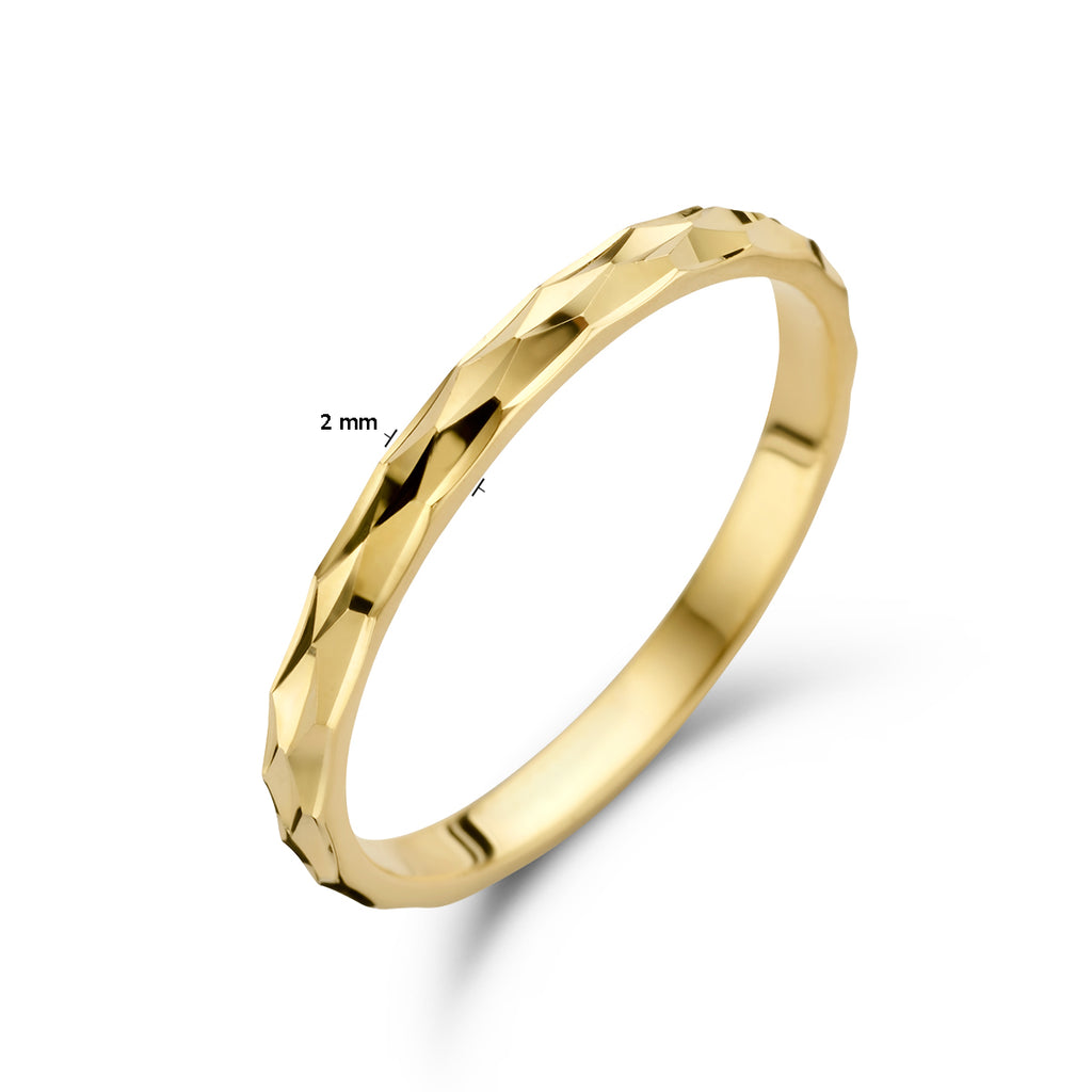 Ring gediamanteerd 14k geelgoud