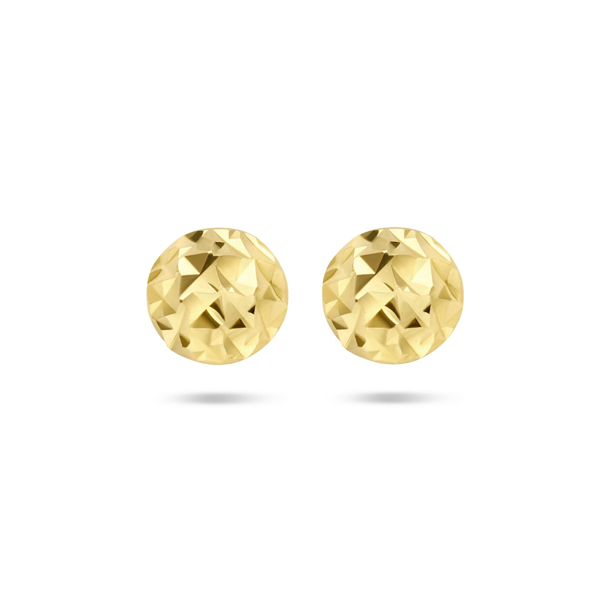 Oorknoppen gediamanteerd 14k geelgoud
