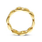 Ring flexibele schakel 14k geelgoud