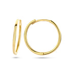 Oorringen ronde buis 1.5 mm 14k geelgoud