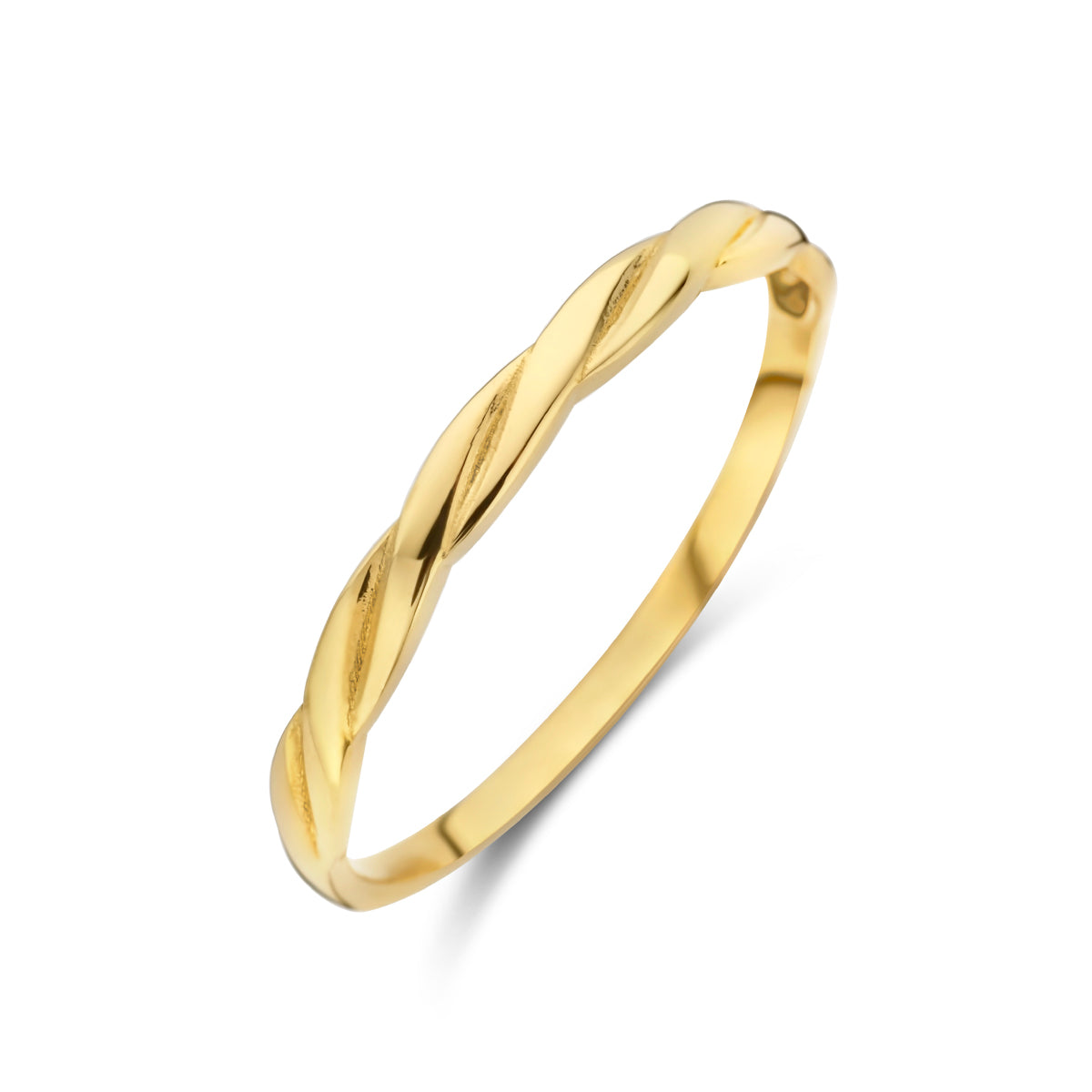 Ring gedraaid 14k geelgoud