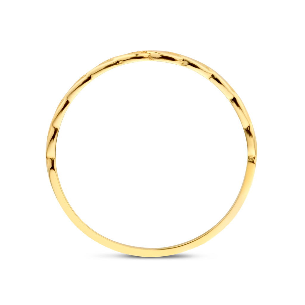 Ring gedraaid 14k geelgoud