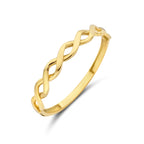 Ring gevlochten 14k geelgoud