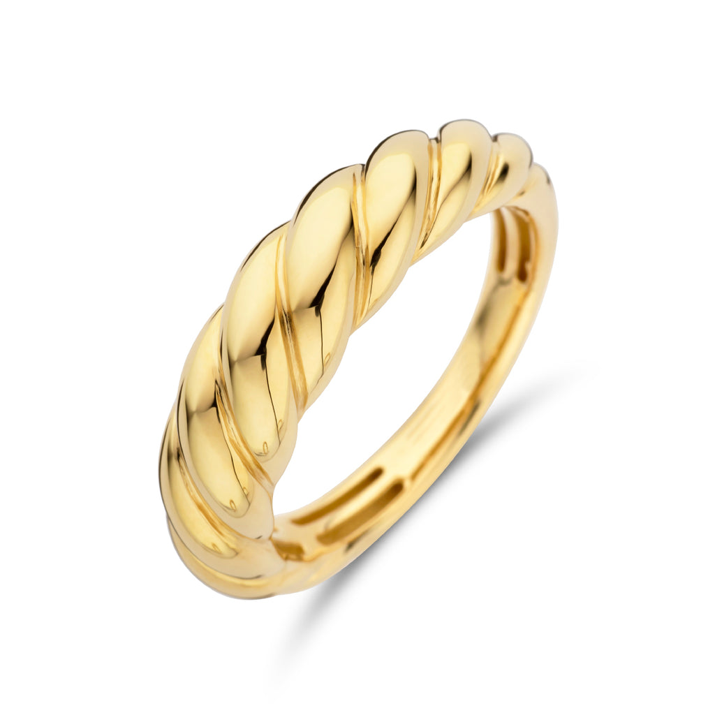Ring gedraaid 14k geelgoud