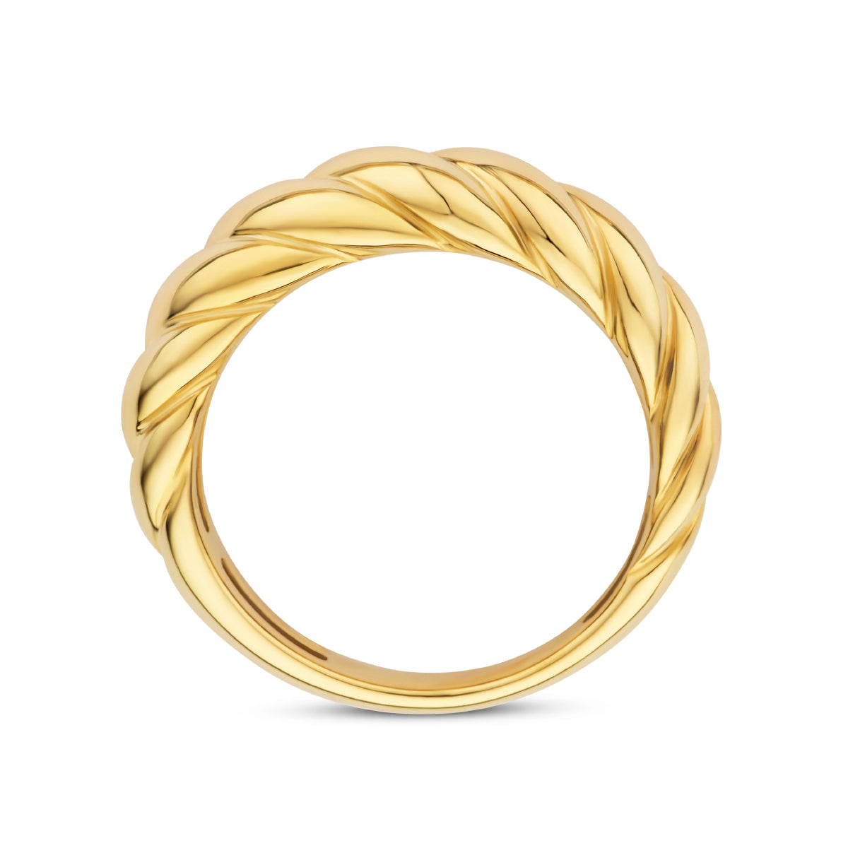 Ring gedraaid 14k geelgoud