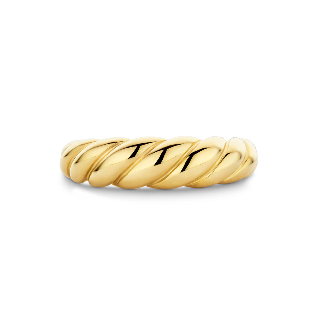 Ring gedraaid 14k geelgoud