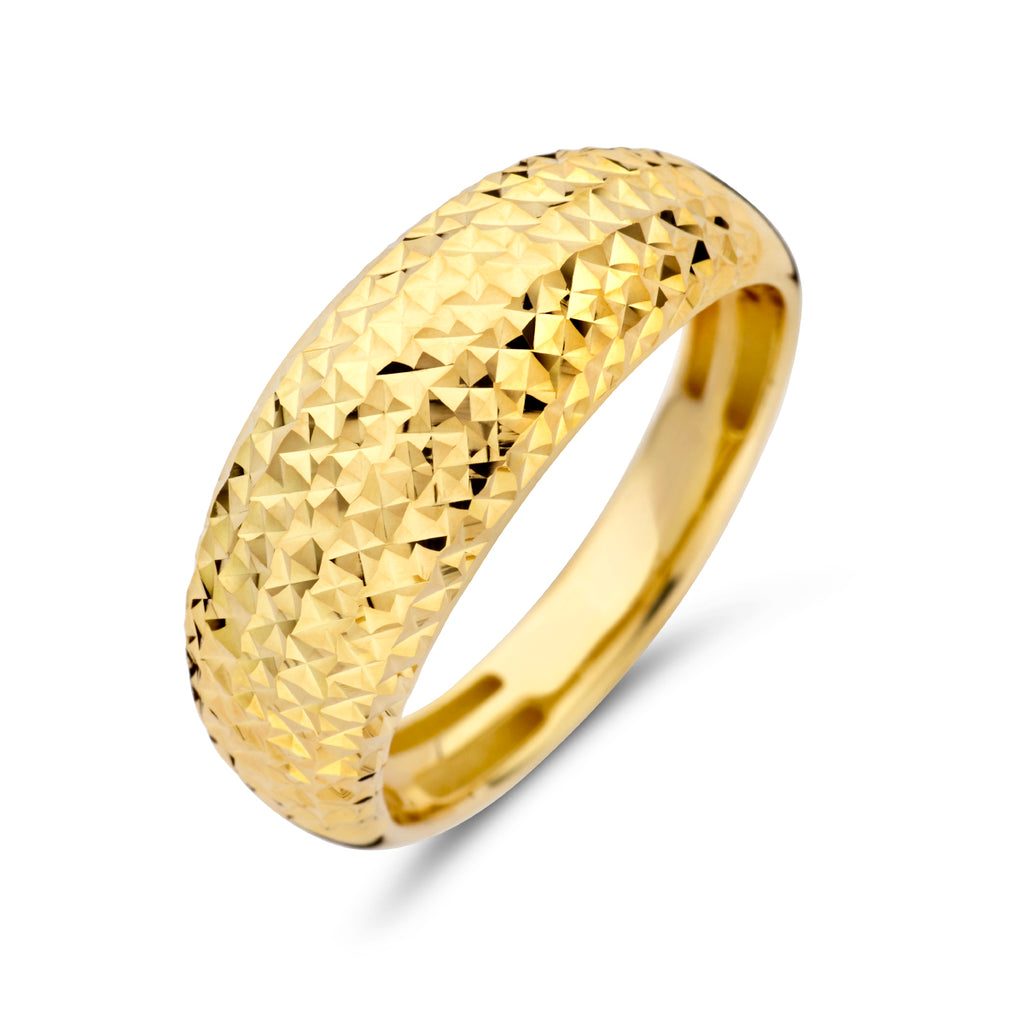 Ring gediamanteerd 14k geelgoud
