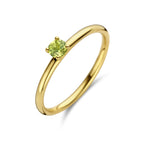 Ring peridot 3,5 mm 14k geelgoud