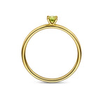 Ring peridot 3,5 mm 14k geelgoud