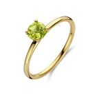 Ring peridot 5,0 mm 14k geelgoud