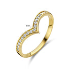 Ring v zirkonia 14k geelgoud