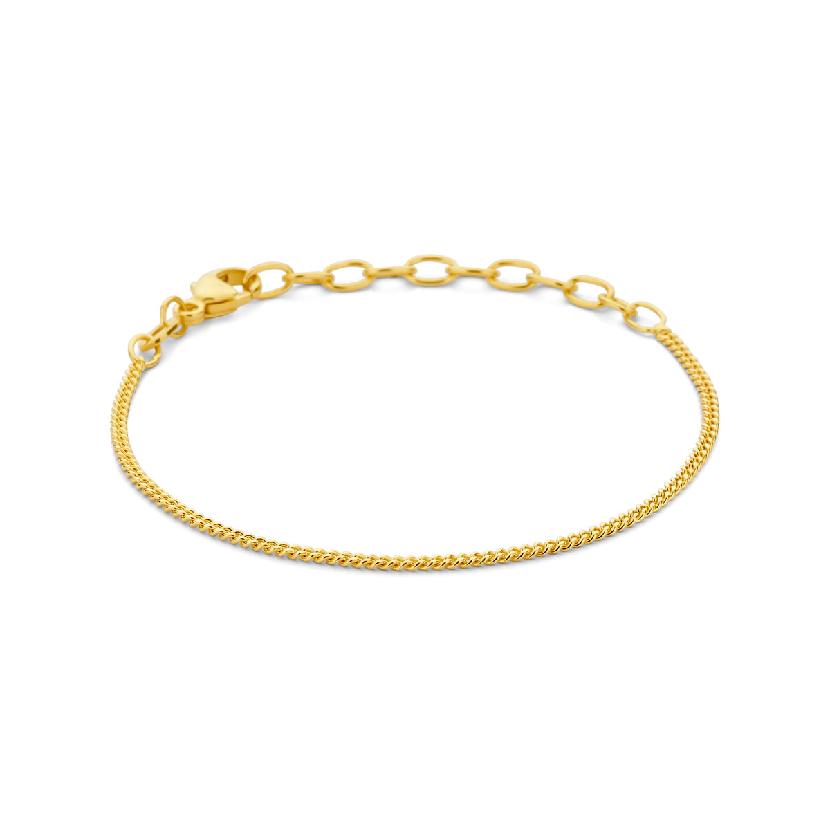 Armband gourmette 4-zijdes geslepen 1,4 mm 14k geelgoud