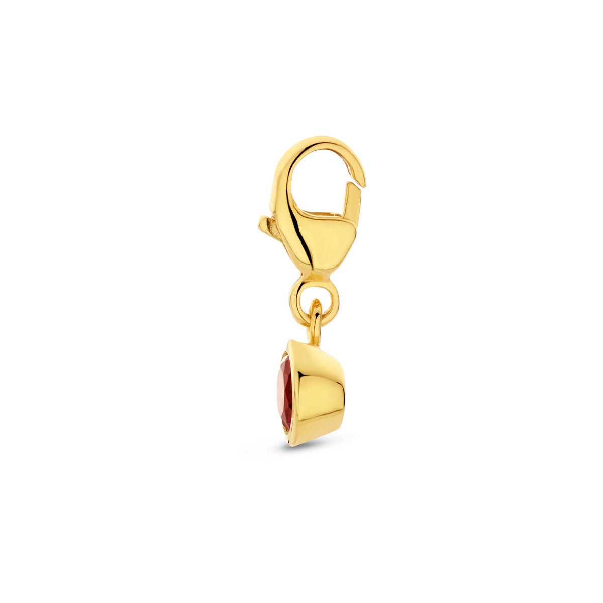 Slotbedel met geboortesteen 14k geelgoud