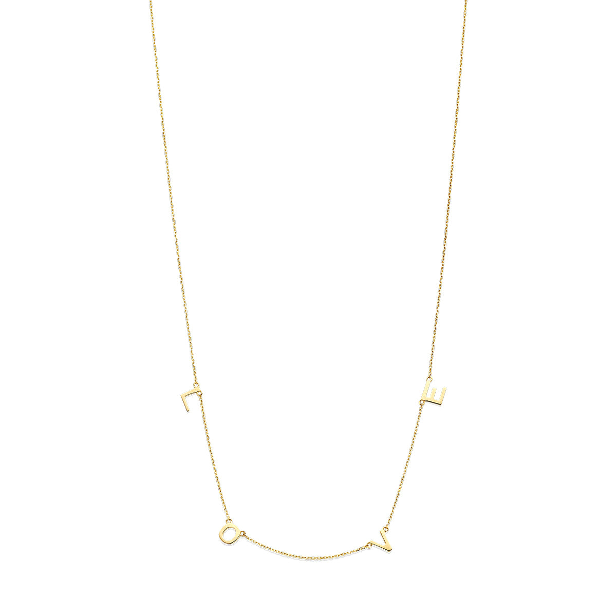 Collier love 38 – 40 – 42 cm 14k geelgoud