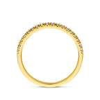 Ring met geboortesteen zirkonia april 14k geelgoud