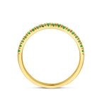 Ring met geboortesteen smaragd mei 14k geelgoud