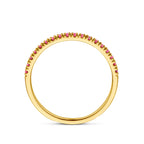 Ring met geboortesteen robijn juli 14k geelgoud