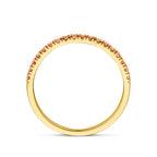 Ring met geboortesteen roze toermalijn oktober 14k geelgoud