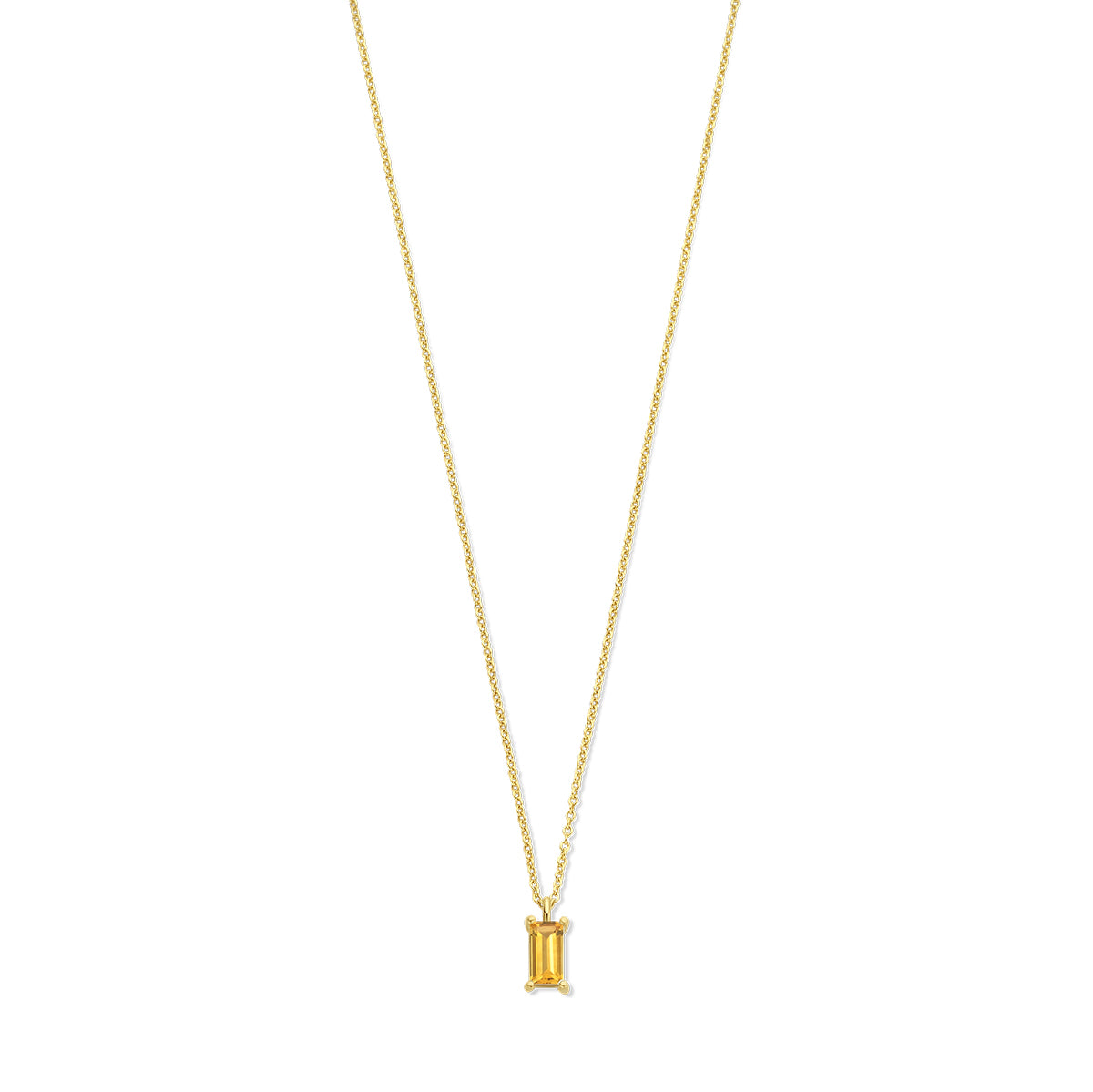 Collier citrien  41 – 43 – 45 cm 14k geelgoud