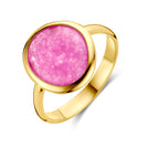 Ring fuchsia kwarts 14k geelgoud
